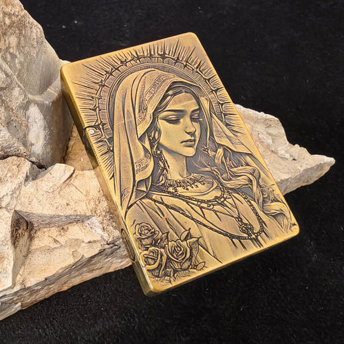 Virgin Mary Brass lighter