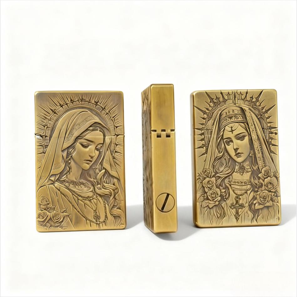 Virgin Mary Brass Relic