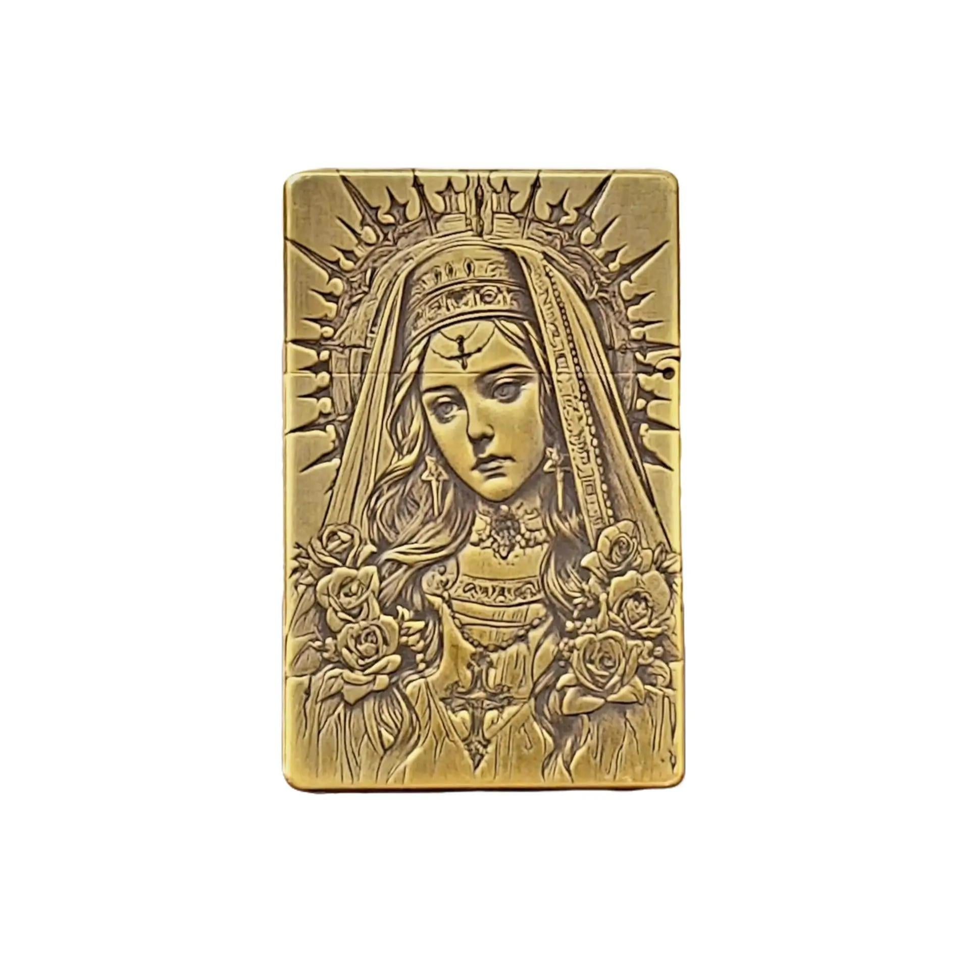 Virgin Mary Brass Relic